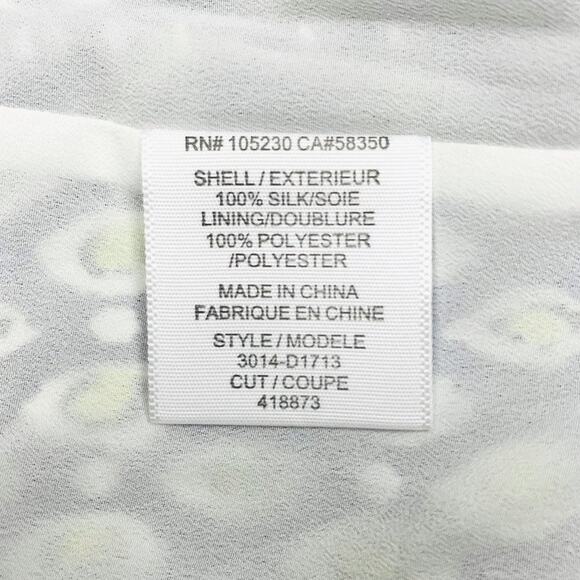 Joie Lawska Mini Dress Medium Blue Silk Geometric Casual Boho Chic Softcore - Picture 13 of 14